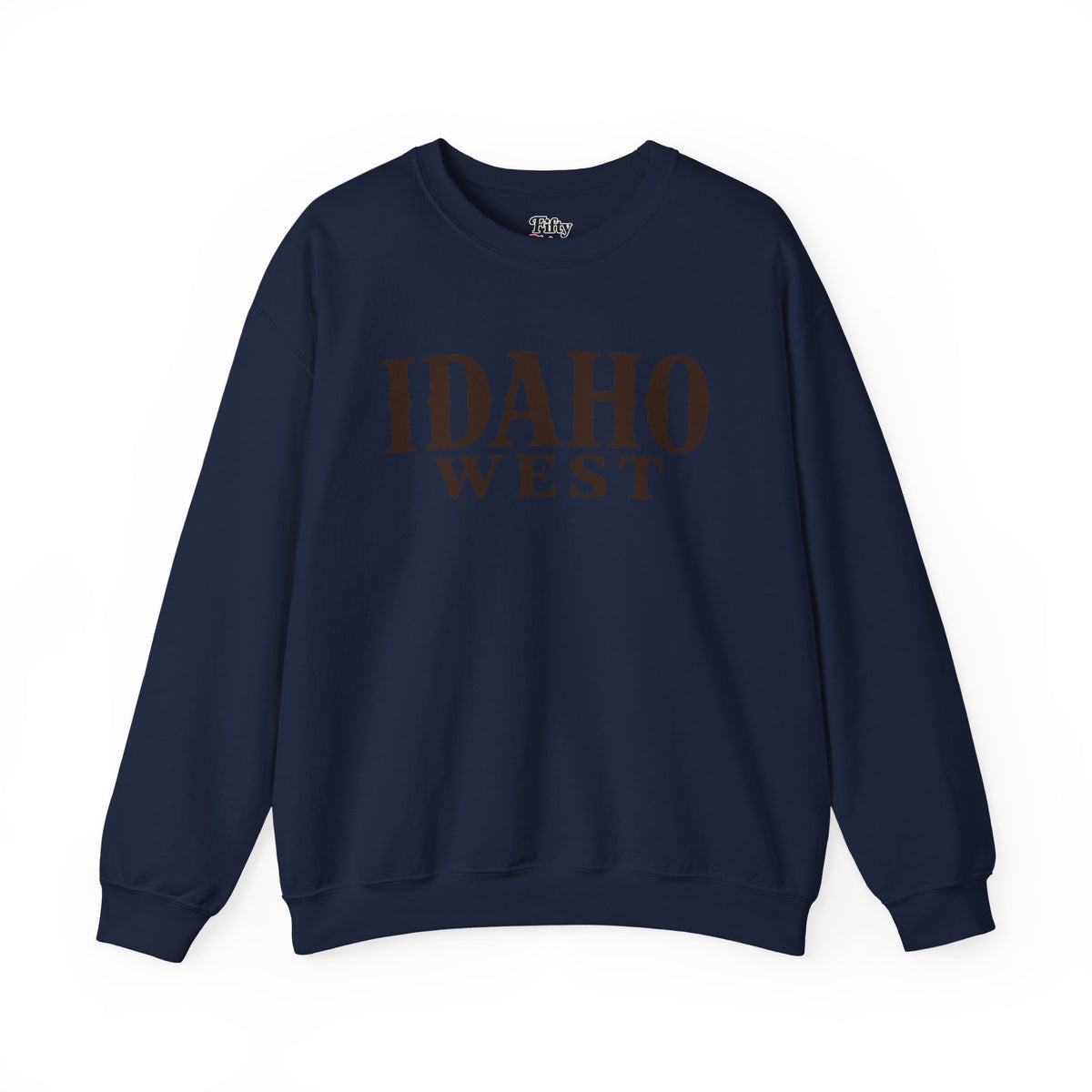 Idaho West Unisex Crewneck Sweatshirt State Name Graphic