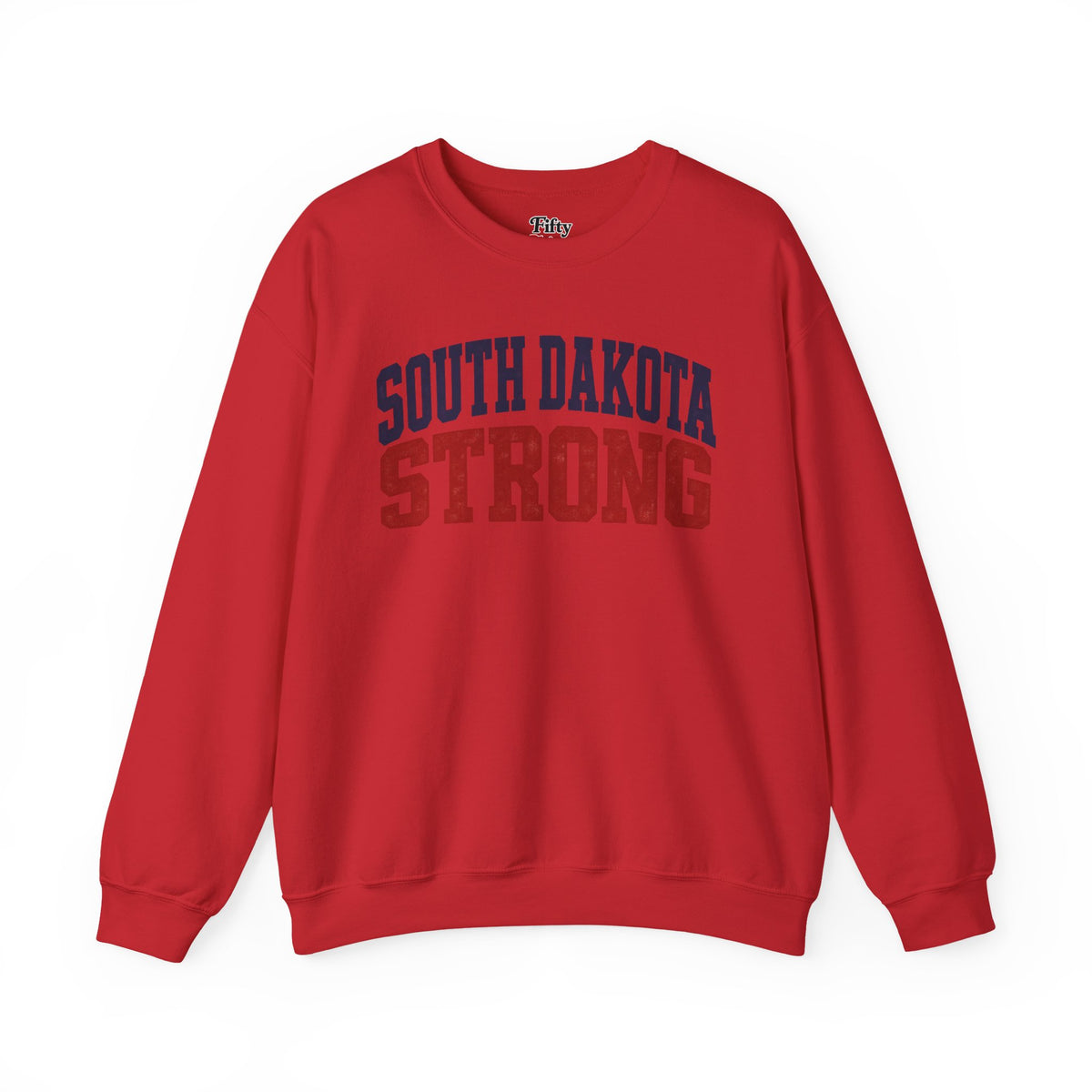 South Dakota Strong Unisex Crewneck Sweatshirt State Name Graphic