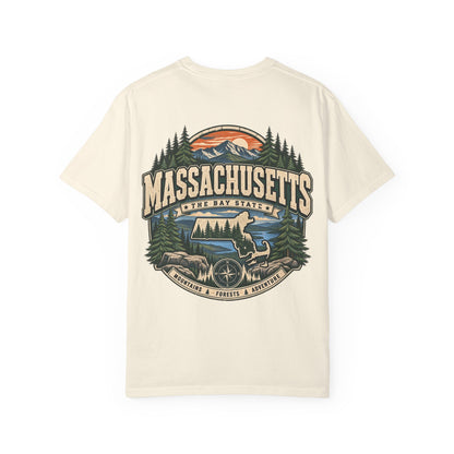 Massachusetts Mountain & Forest Unisex Comfort Color 1717 Streetwear Graphic Tee