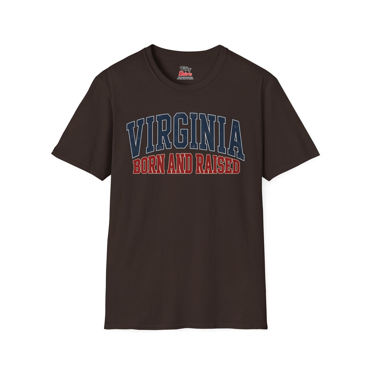 Virginia Born and Raised Unisex Softstyle T Shirt State Name Graphic Tee