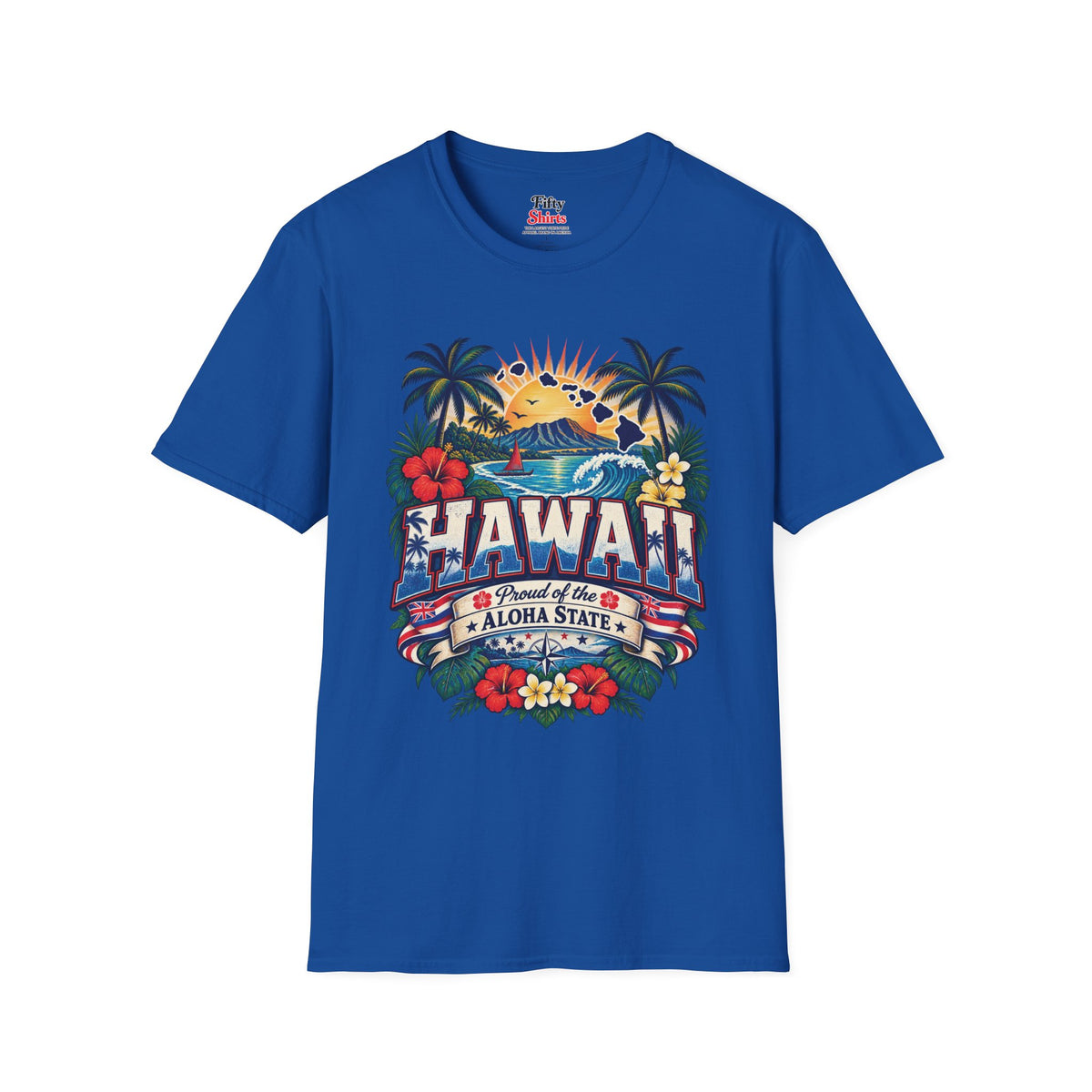 Hawaii State Pride Unisex Softstyle T Shirt State Pride Graphic Tee Collections FS03
