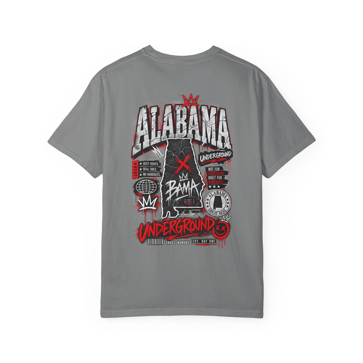 Alabama Underground Unisex Comfort Color 1717 Streetwear Graphic Tee