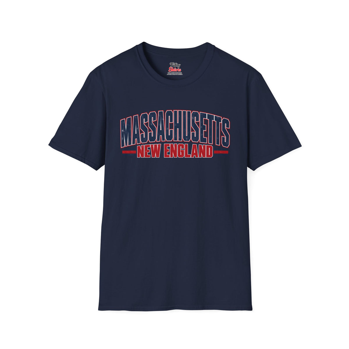 Massachusetts New England Unisex Softstyle T Shirt State Name Graphic Tee