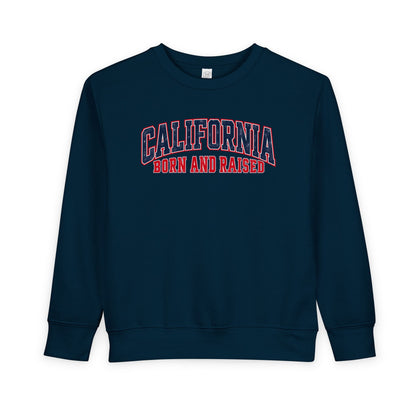 California Born and Raised Vintage Athletic Heritage Unisex Toddler Sweatshirt