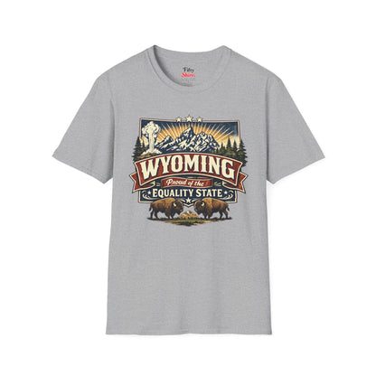 Wyoming State Pride Unisex Softstyle T Shirt State Pride Graphic Tee Collections FS03