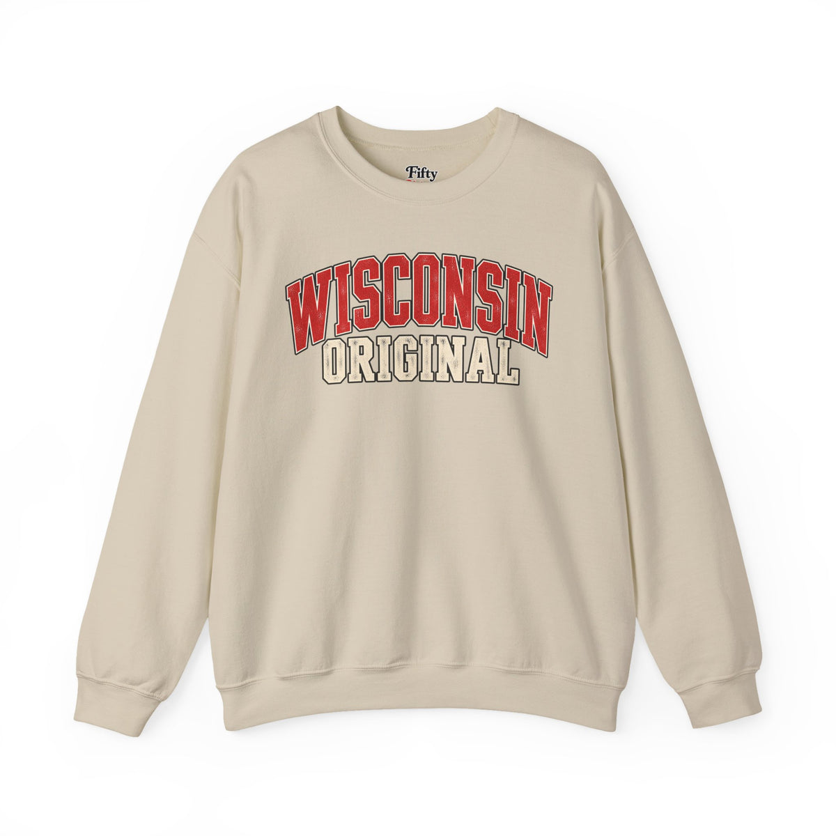 Wisconsin Original Unisex Crewneck Sweatshirt State Name Graphic