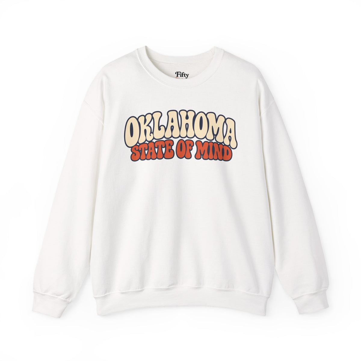 Oklahoma State of Mind Unisex Crewneck Sweatshirt State Name Graphic