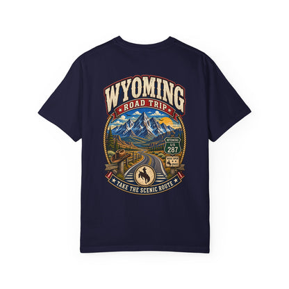 Wyoming Roadtrip Unisex Comfort Color 1717 Streetwear Graphic Tee