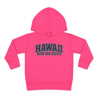 Hawaii Born and Raised Vintage Athletic Unisex Toddler Pullover Fleece Hoodie