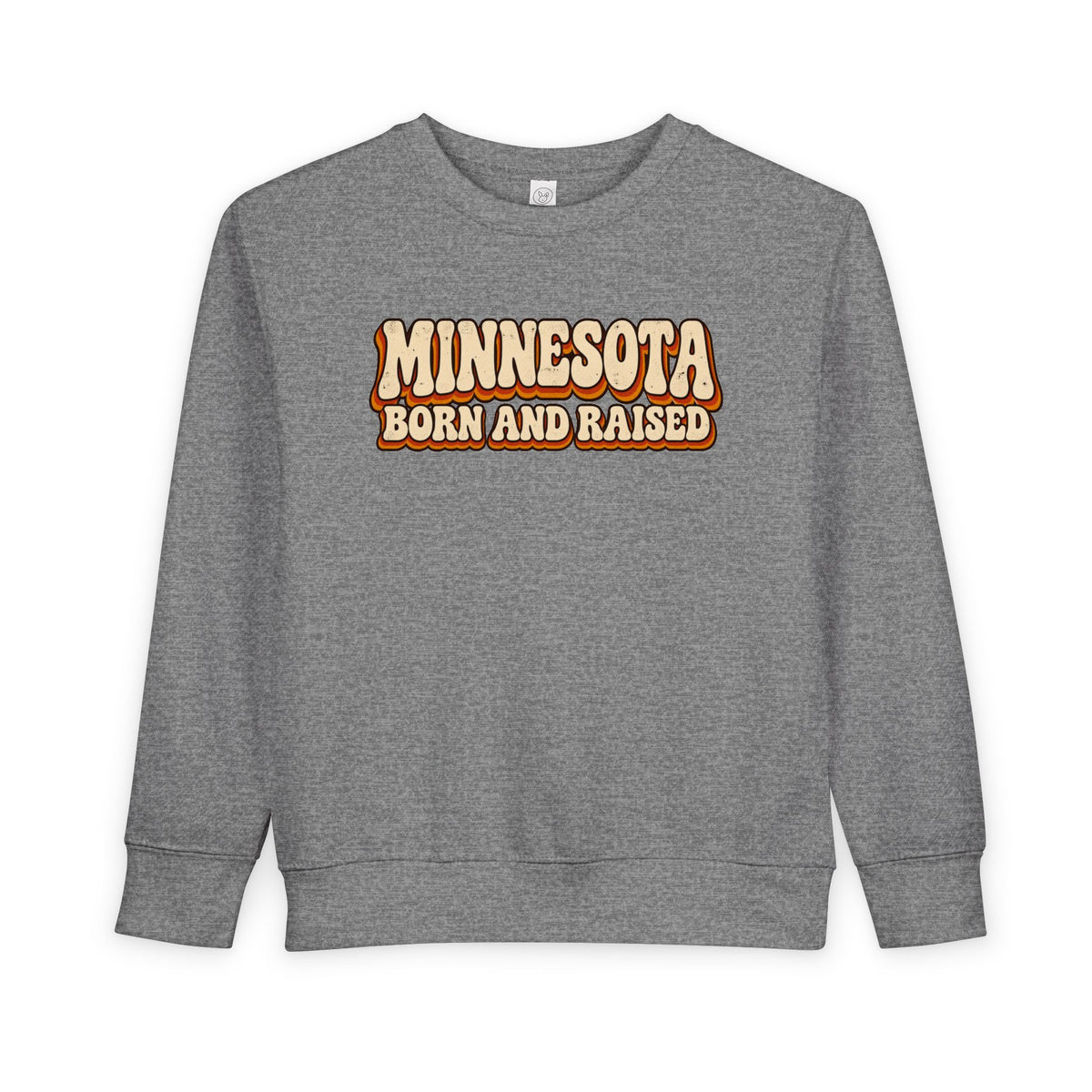 Minnesota Born and Raised Retro 1970s Unisex Toddler Sweatshirt