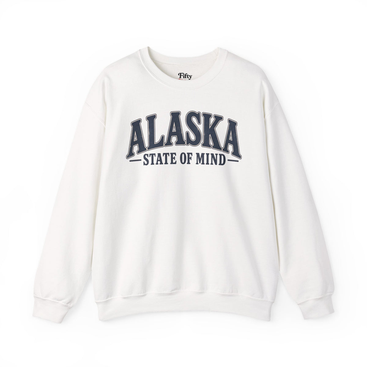Alaska State of Mind Unisex Crewneck Sweatshirt State Name Graphic