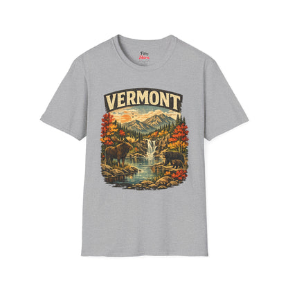Vermont Wildlife Unisex Softstyle T Shirt State Pride Graphic Tee Collections FS03
