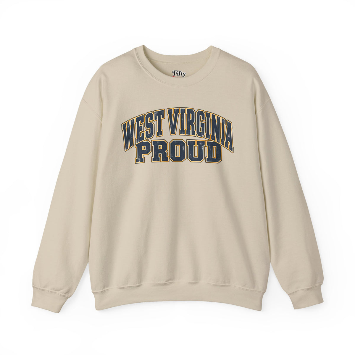 West Virginia Proud Unisex Crewneck Sweatshirt State Name Graphic