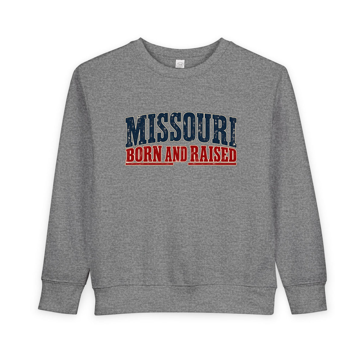 Missouri Born and Raised Old-School Americana Unisex Toddler Sweatshirt Graphic