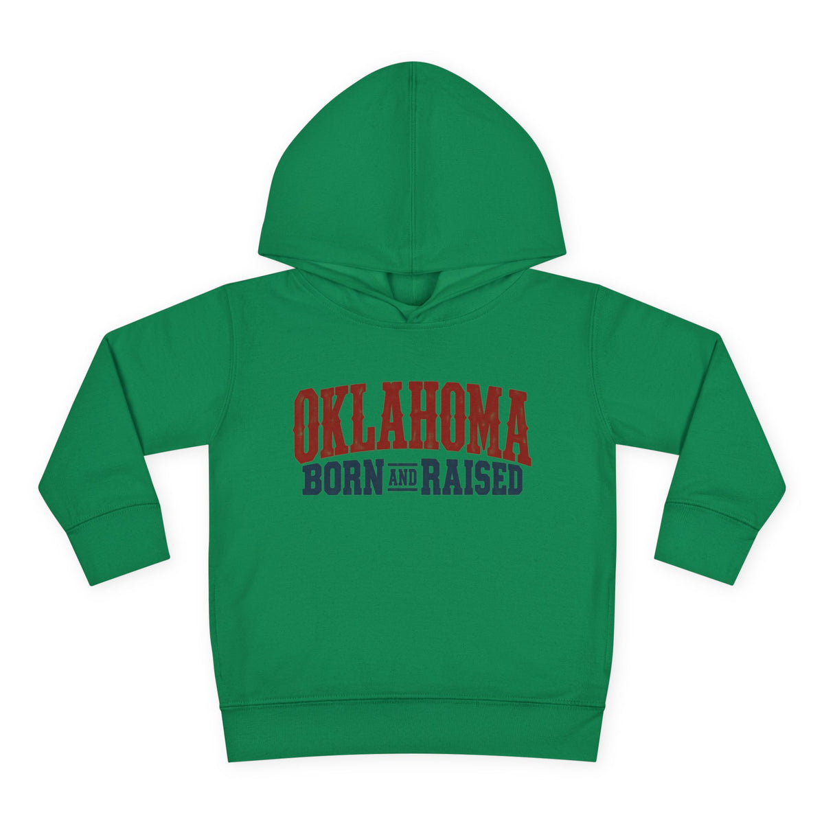 Oklahoma Born and Raised Classic Western Souvenir Unisex Toddler Pullover Fleece Hoodie