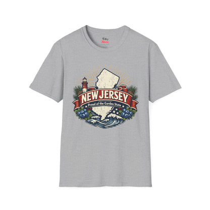 New Jersey State Pride Unisex Softstyle T Shirt State Pride Graphic Tee Collections FS03