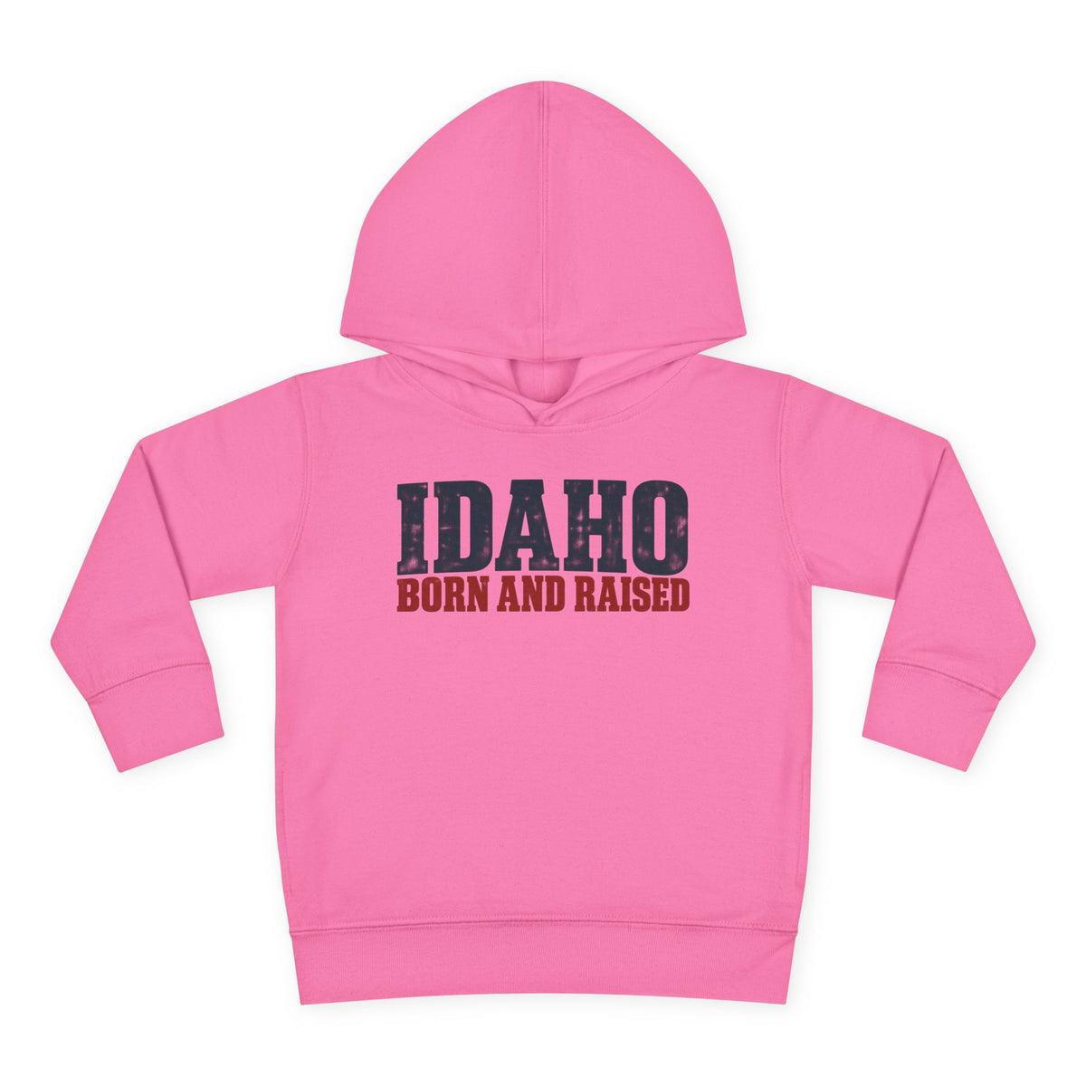 Idaho Born and Raised Rustic Americana Unisex Toddler Pullover Fleece Hoodie