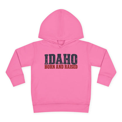 Idaho Born and Raised Rustic Americana Unisex Toddler Pullover Fleece Hoodie