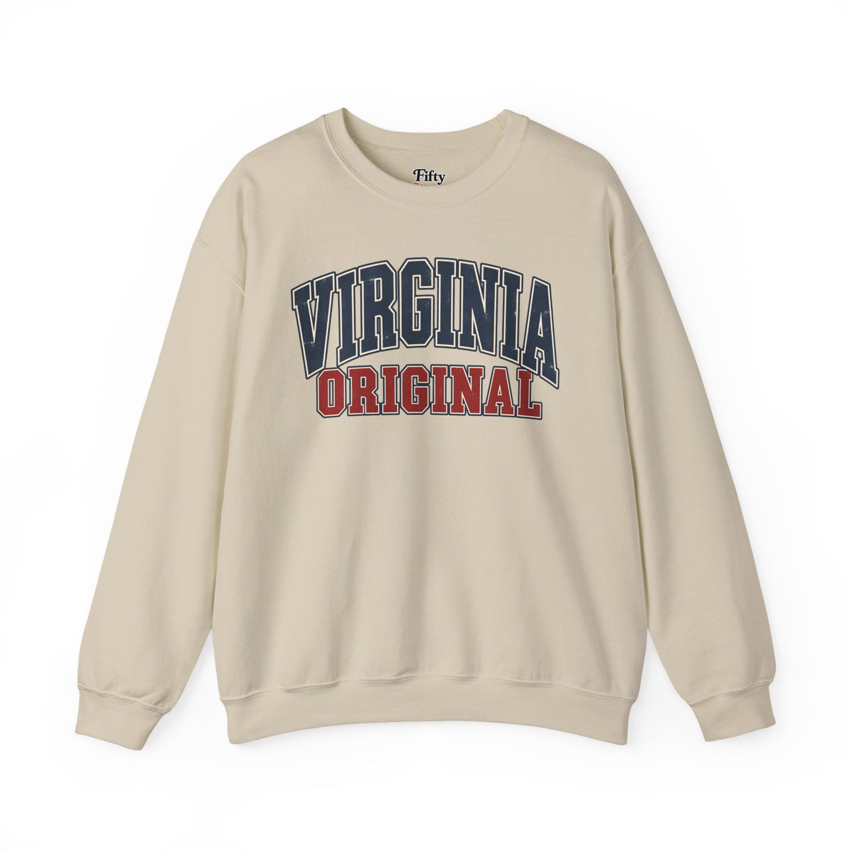 Virginia Original Unisex Crewneck Sweatshirt State Name Graphic