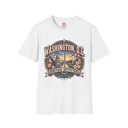 Washington D.C. Heritage Outfitters Unisex Softstyle T Shirt State Pride Graphic Tee Collections FS03