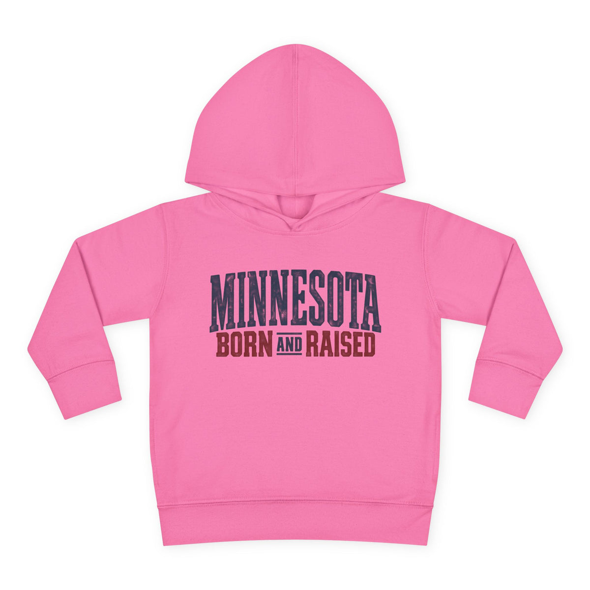 Minnesota Born and Raised Rustic Americana Unisex Toddler Pullover Fleece Hoodie