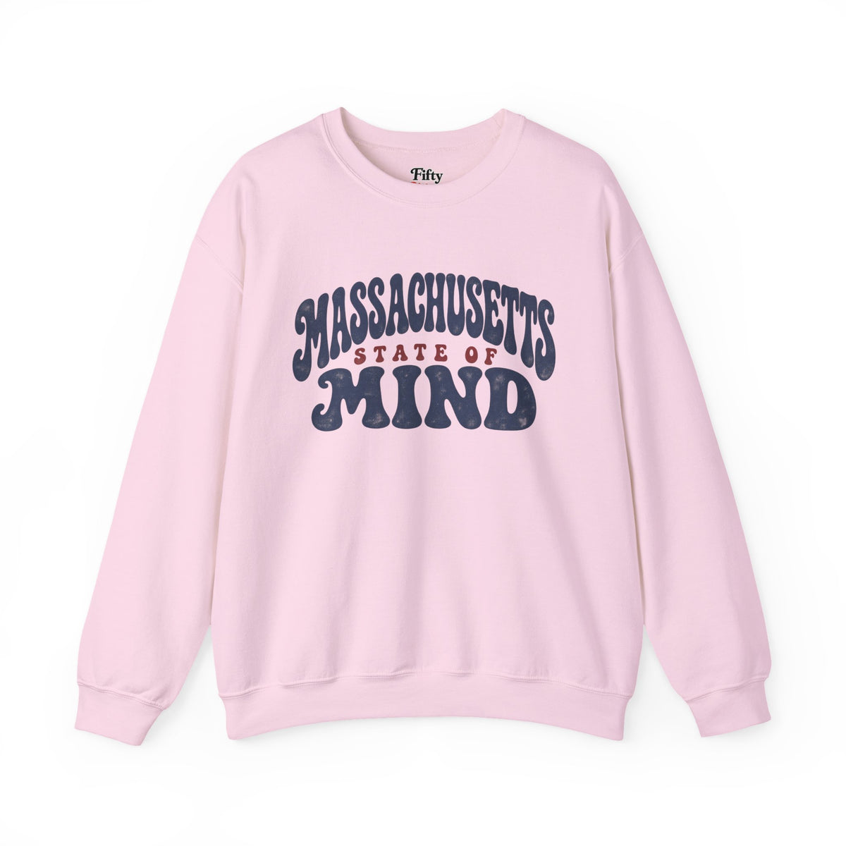 Massachusetts State of Mind Unisex Crewneck Sweatshirt State Name Graphic