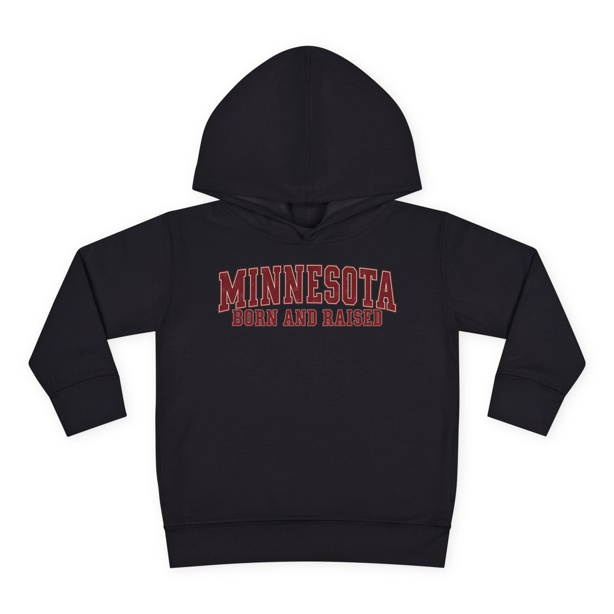 Minnesota Born and Raised Vintage Collegiate Unisex Toddler Pullover Fleece Hoodie