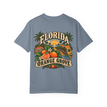 Florida Orange Grove  Unisex Comfort Color 1717 Streetwear Graphic Tee