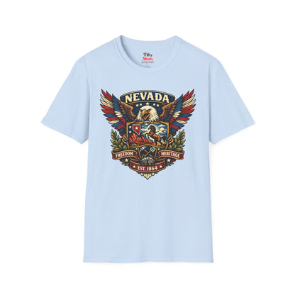 Nevada Americana Eagle Unisex Softstyle T Shirt State Pride Graphic Tee Collections FS03