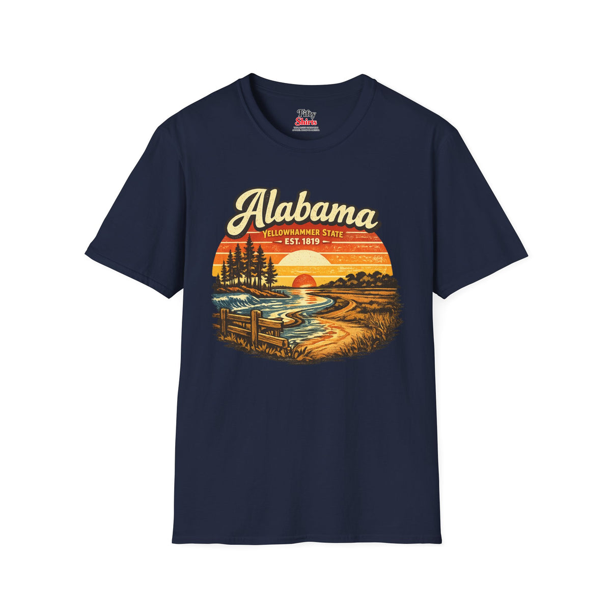 Alabama Southern Sunset Unisex Softstyle T Shirt State Pride Graphic Tee Collections FS03