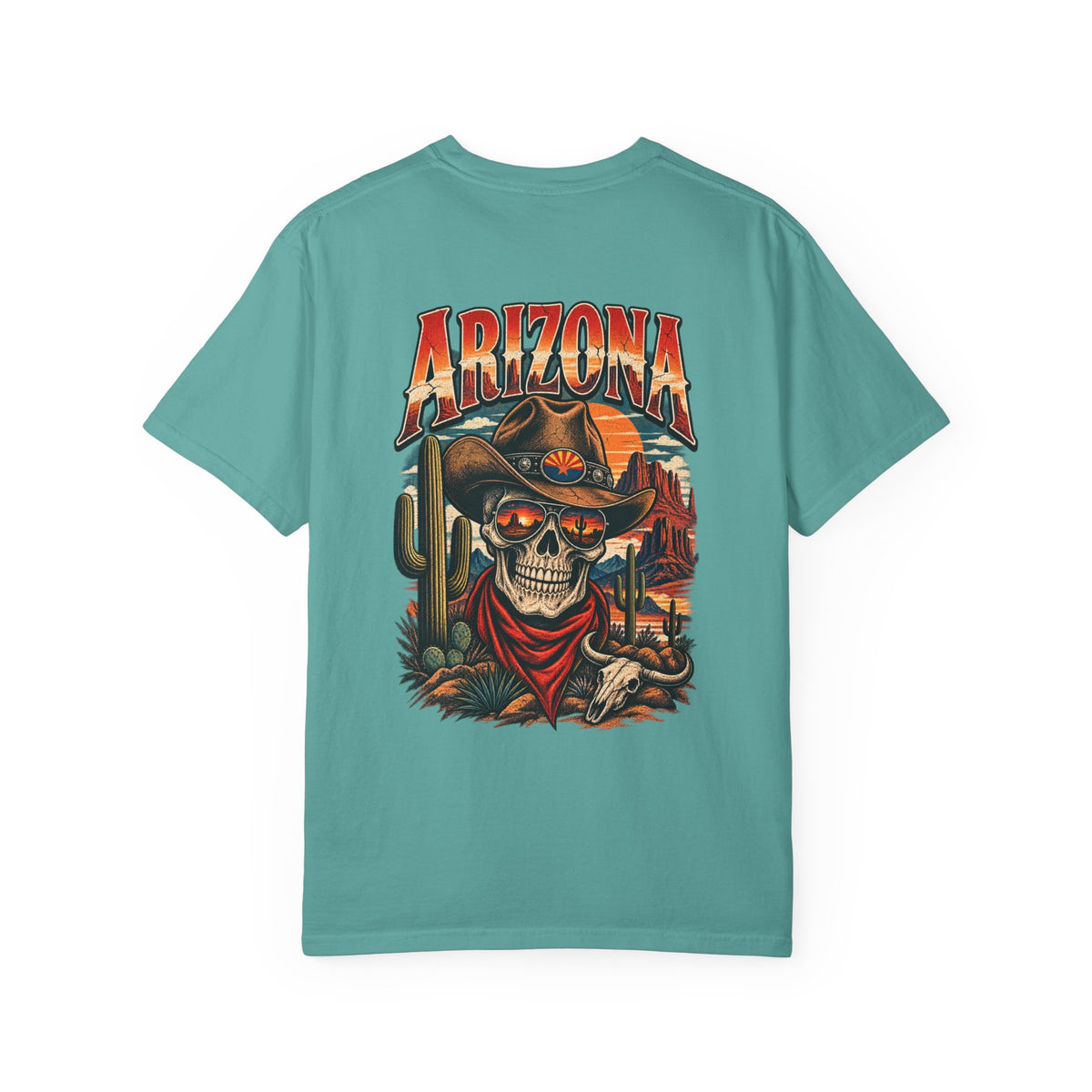 Arizona Skull Desert  Unisex Comfort Color 1717 Streetwear Graphic Tee