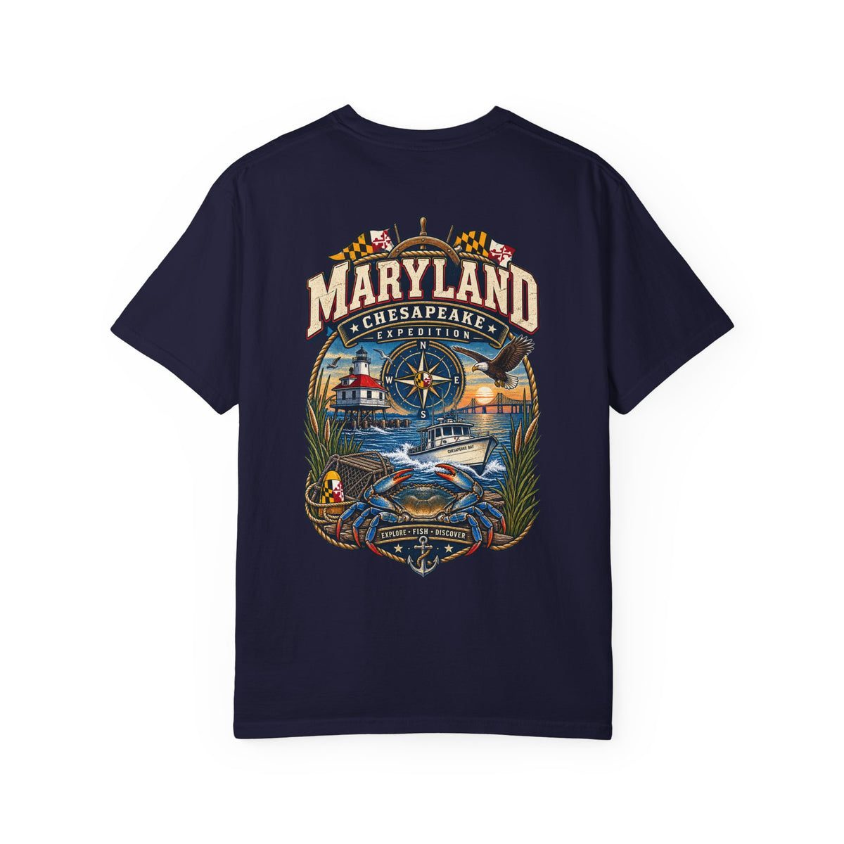 Maryland Bay Expedition Unisex Comfort Color 1717 Streetwear Graphic Tee