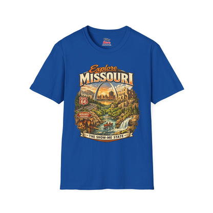 Explore Missouri Unisex Softstyle T Shirt State Pride Graphic Tee Collections FS03