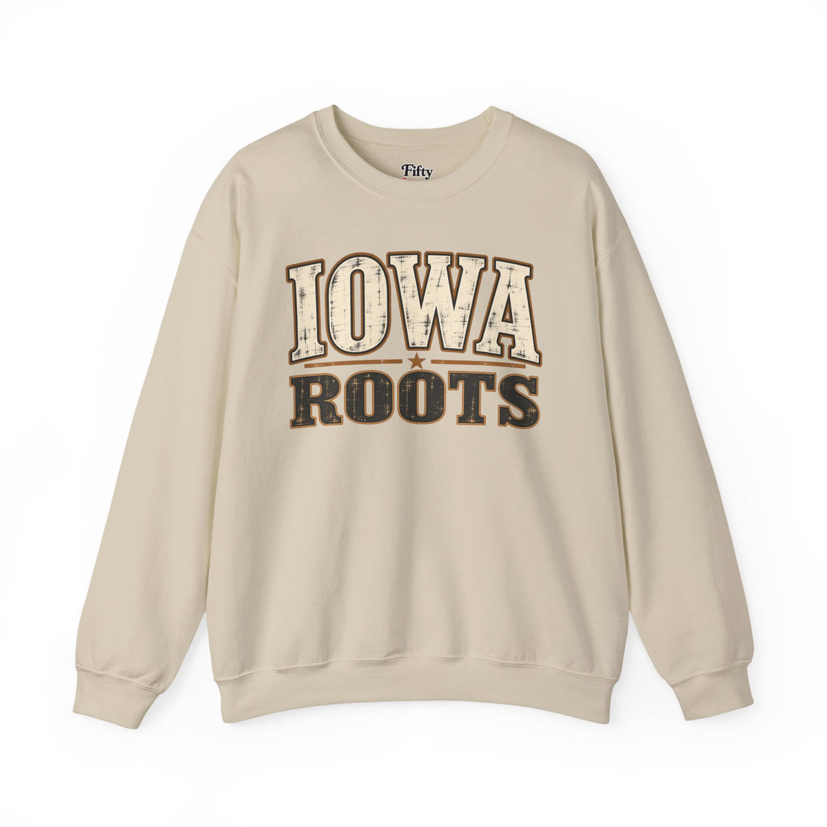 Iowa Roots Unisex Crewneck Sweatshirt State Name Graphic