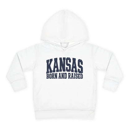 Kansas Born and Raised Bold Athletic Unisex Toddler Pullover Fleece Hoodie