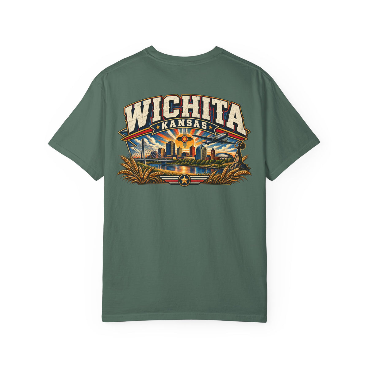 Wichita Kansas Unisex Comfort Color 1717 Streetwear Graphic Tee