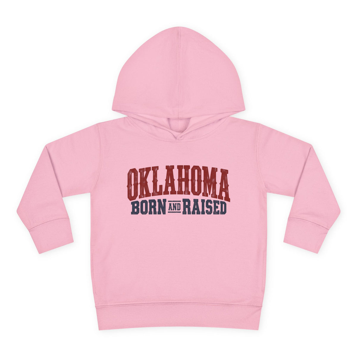 Oklahoma Born and Raised Classic Western Souvenir Unisex Toddler Pullover Fleece Hoodie