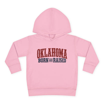 Oklahoma Born and Raised Classic Western Souvenir Unisex Toddler Pullover Fleece Hoodie