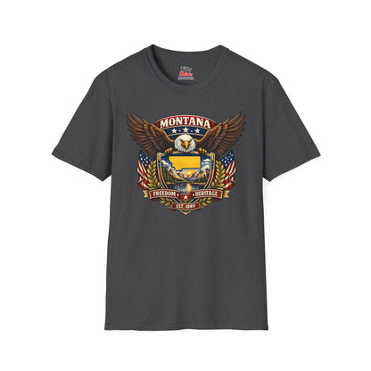 Montana Americana Eagle Unisex Softstyle T Shirt State Pride Graphic Tee Collections FS03