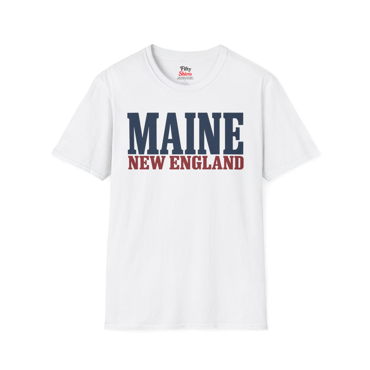 Maine New England Unisex Softstyle T Shirt State Name Graphic Tee