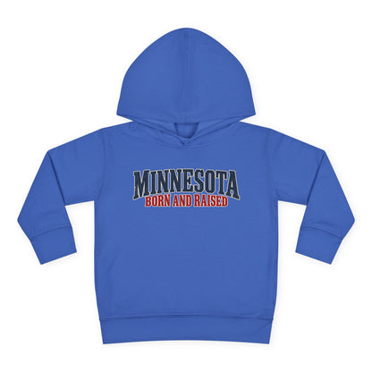 Minnesota Born and Raised Premium Northwoods Unisex Toddler Pullover Fleece Hoodie