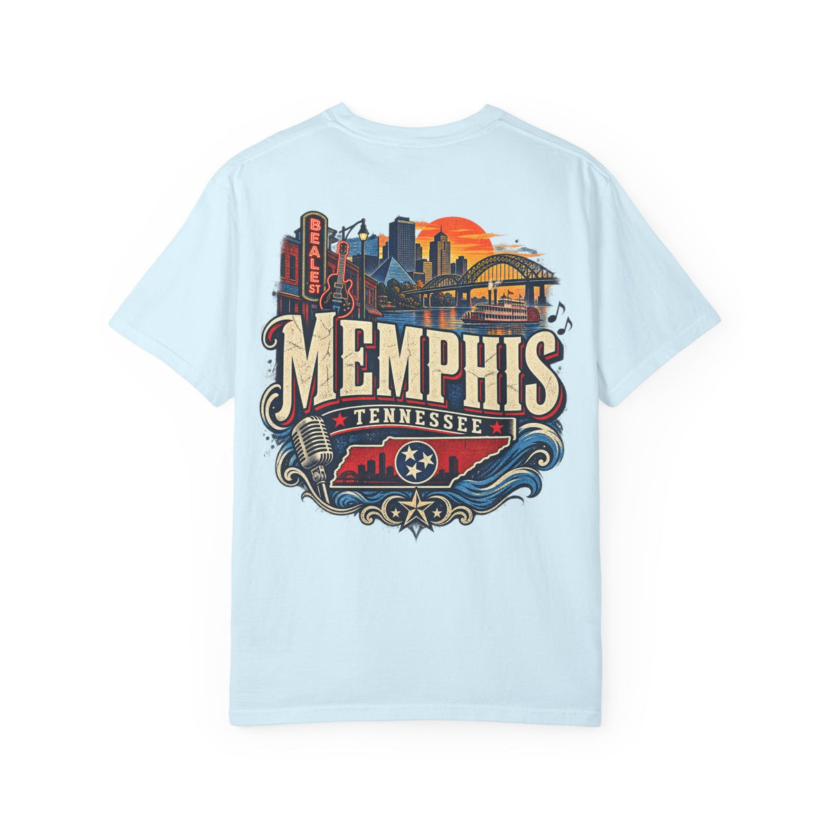 Memphis Tennessee Unisex Comfort Color 1717 Streetwear Graphic Tee