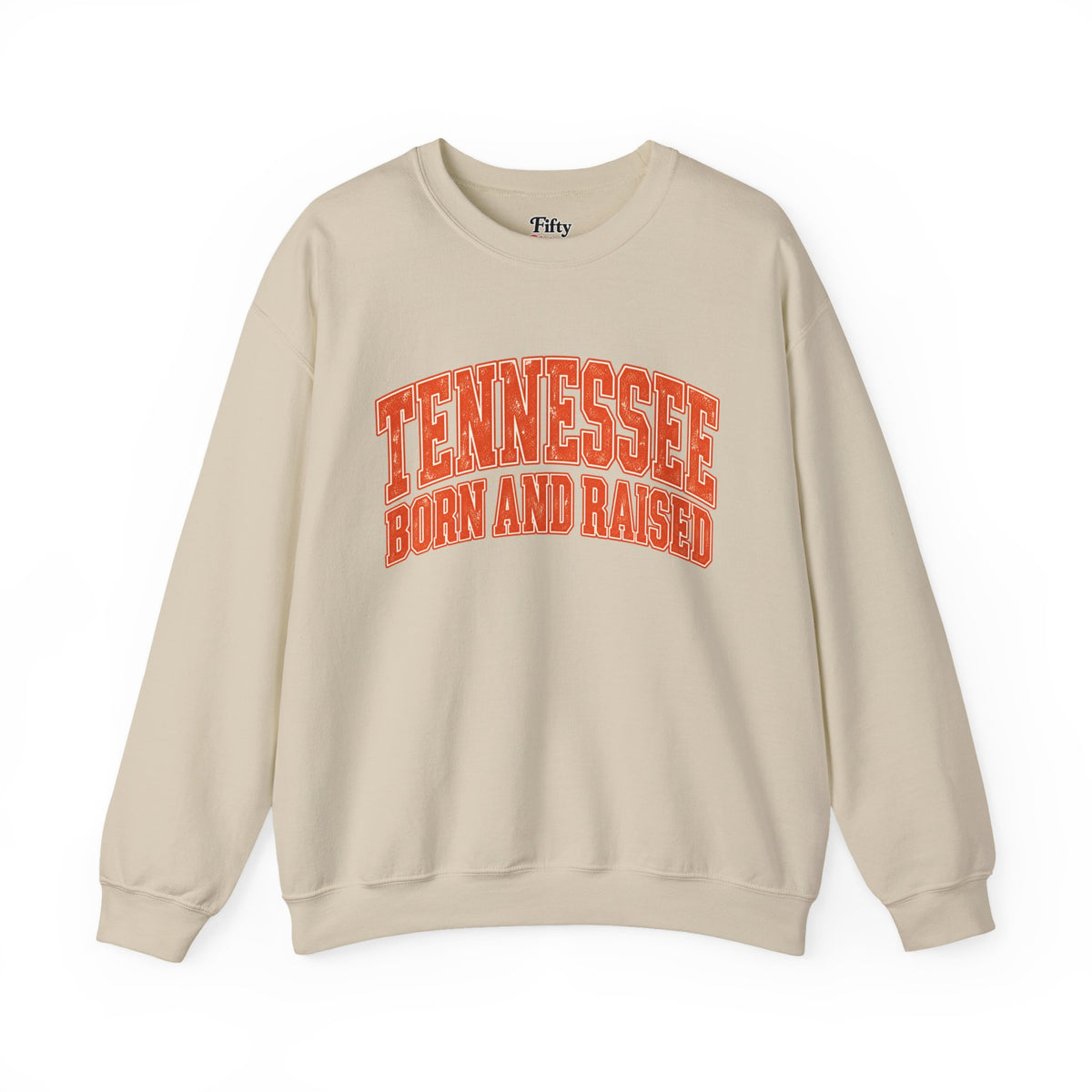 Tennessee Born and Raised Southern Collegiate Unisex Sweatshirt Graphic