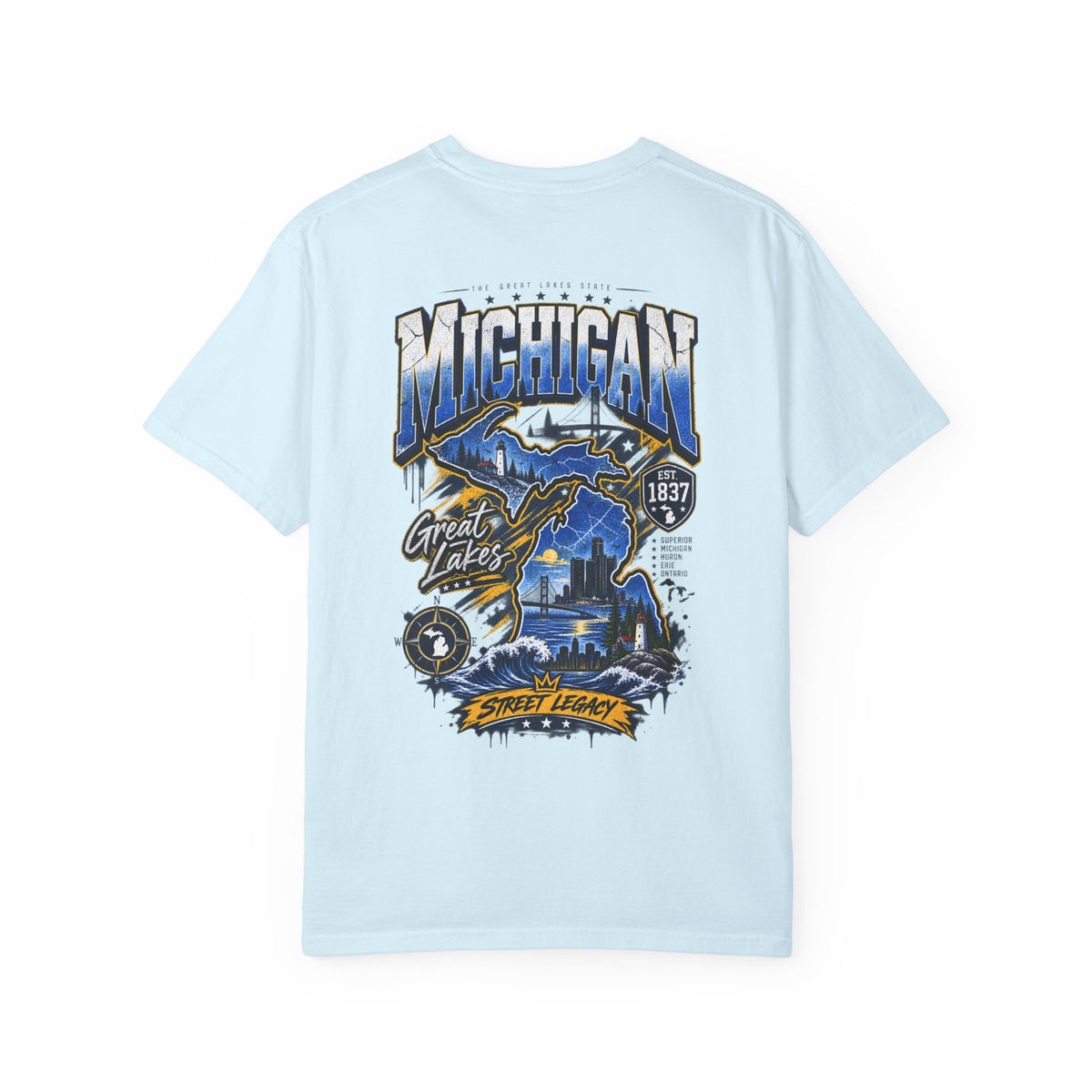Michigan Street Legacy Unisex Comfort Color 1717 Streetwear Graphic Tee