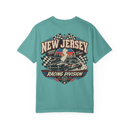 New Jersey Racing Division Unisex Comfort Color 1717 Streetwear Graphic Tee