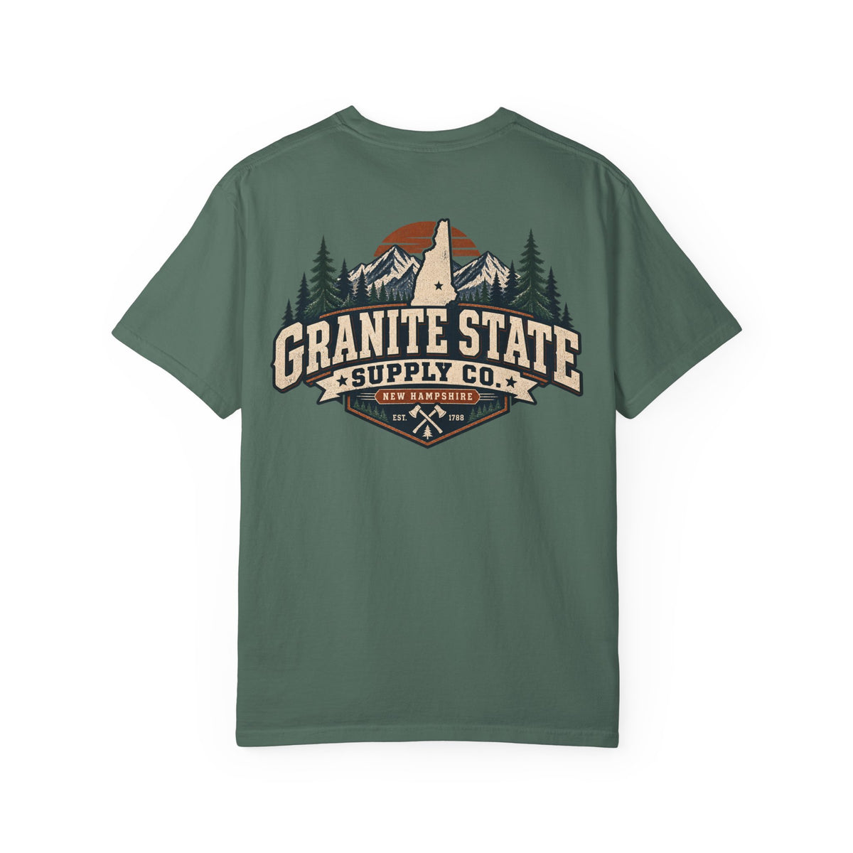 New Hampshire Granite State Supply Co Unisex Comfort Color 1717 Streetwear Graphic Tee