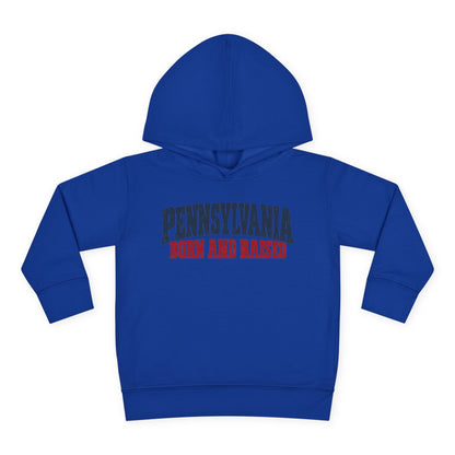 Pennsylvania Born and Raised Vintage Americana Unisex Toddler Pullover Fleece Hoodie