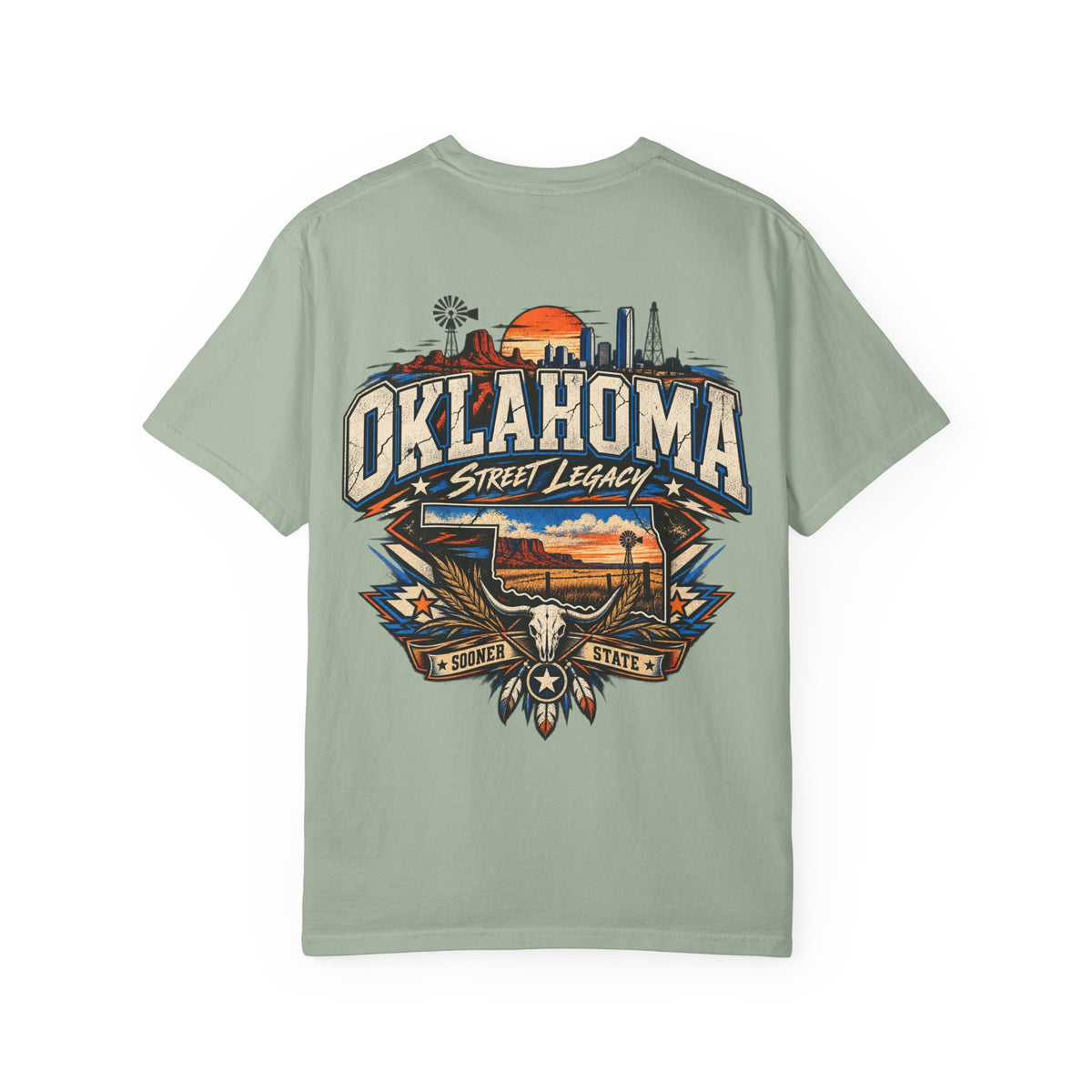 Oklahoma Street Legacy Unisex Comfort Color 1717 Streetwear Graphic Tee
