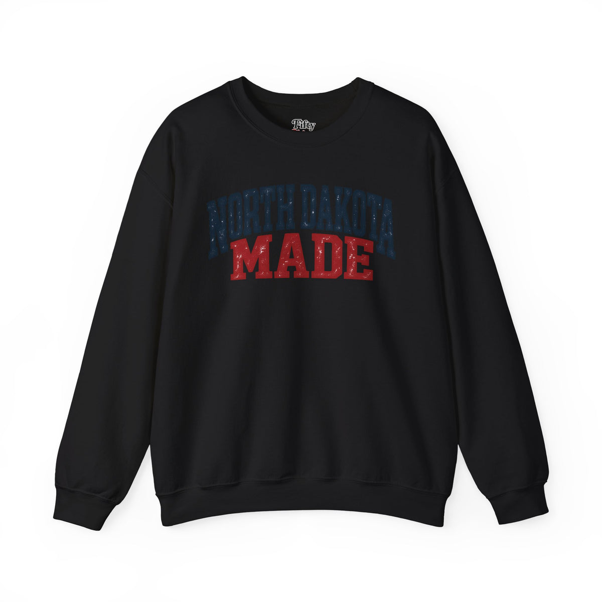 North Dakota Made Unisex Crewneck Sweatshirt State Name Graphic