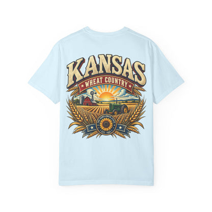 Kansas Wheat Country Unisex Comfort Color 1717 Streetwear Graphic Tee